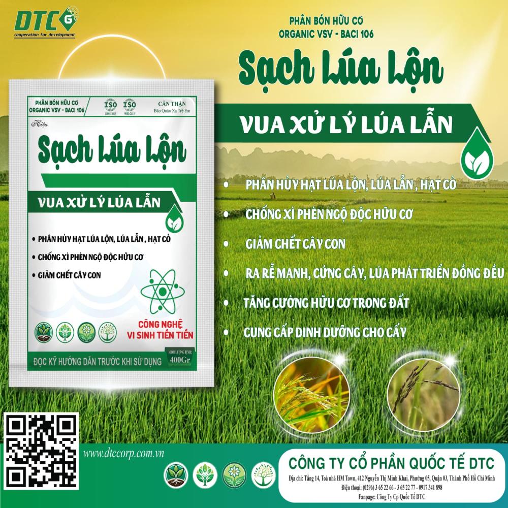 PBHC ORGANIC VSV - BACI 106 Hiệu SẠCH LÚA LỘN