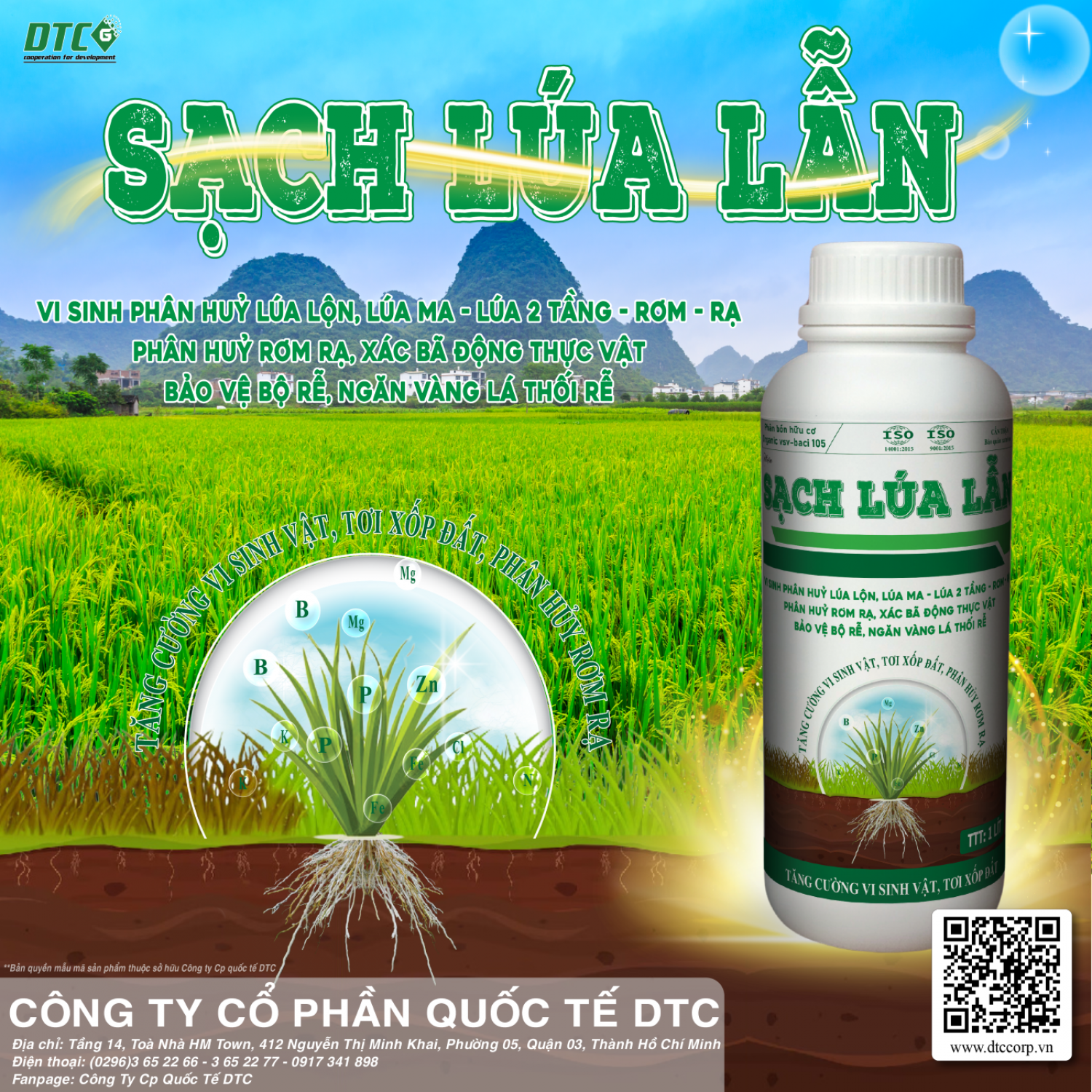 PBHC ORGANIC VSV -BACI 105 Hiệu SẠCH LÚA LẪN